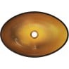 Mexen Sonia lavoar de sticlă pe blat 54 x 37 cm, auriu - 24145450