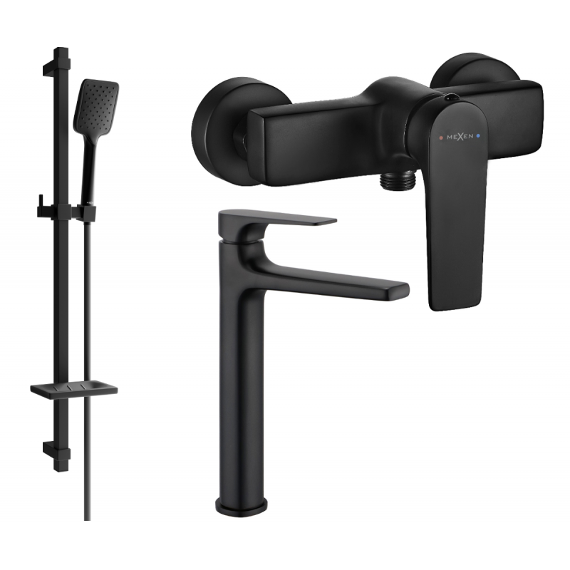 Mexen Lynx DQ62 zuhanykészlet, fekete - 745914DQ62-70