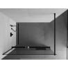 Mexen Kioto+ zidă privalnic cu raft Walk-in 85 x 200 cm, transparent, negru - 800-085-121-70-00