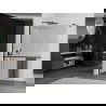 Mexen Kioto+ perete de duș cu suport Walk-in 115 x 200 cm, transparent, negru - 800-115-121-70-00