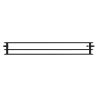 Mexen CVH30 Higiéniai lapradiátor 300 x 2200 mm, alsó bekötés, 1919 W, fekete - W630H-030-220-70
