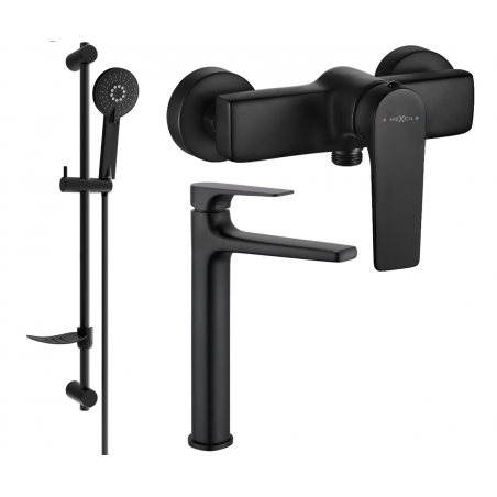 Mexen Lynx Set duș DF40, negru - 745914DF40-70