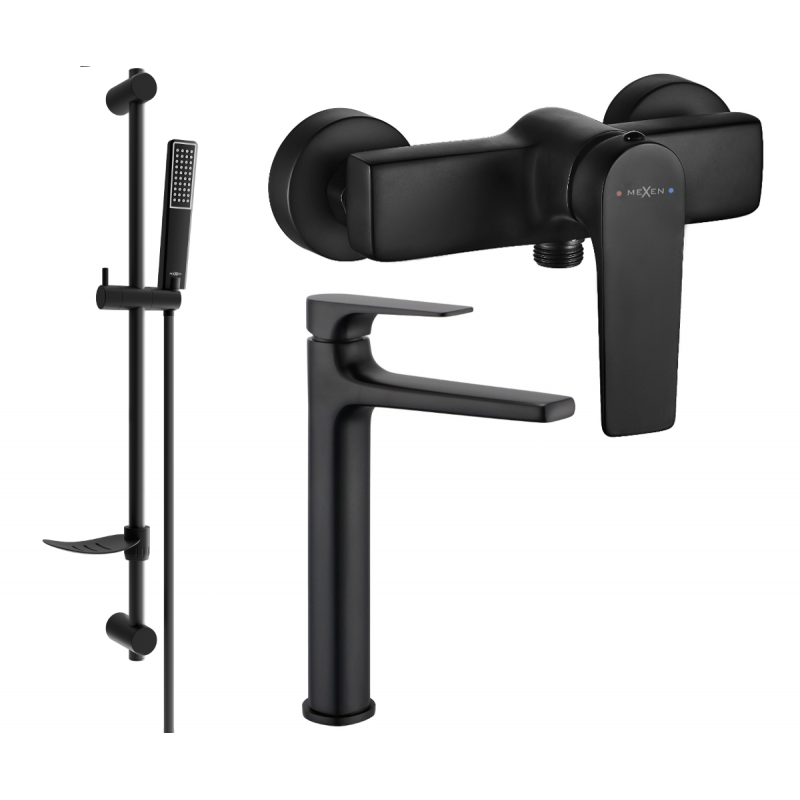 Mexen Lynx DF72 set de duș, negru - 745914DF72-70