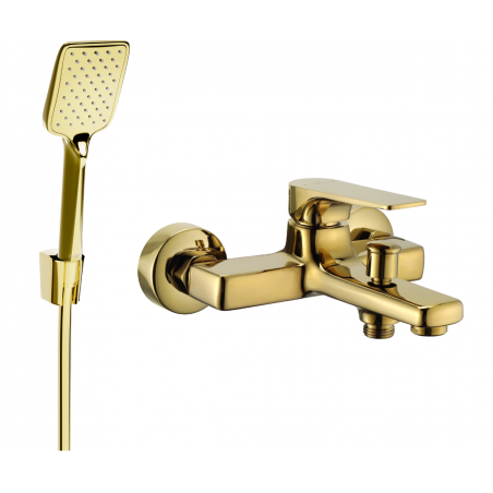 Mexen Lynx R62 baterie pentru cadă cu set de duș, auriu - 74593R62-50