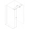 Mexen Kioto Walk-in zuhanyfal 100 x 200 cm, áttetsző/frosted 8 mm, kefélt réz - 800-100-101-65-35