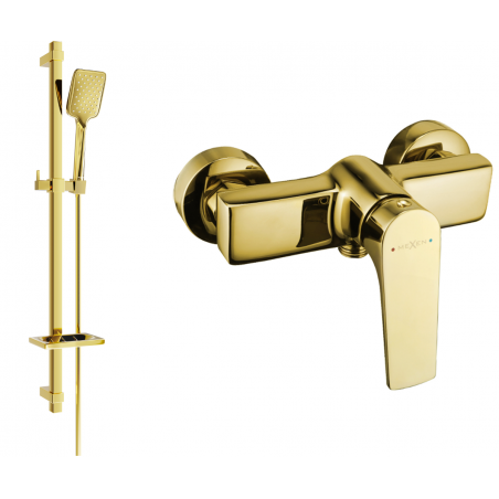Mexen Lynx DQ62 baterie duș cu set de duș, auriu - 74594DQ62-50