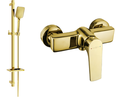 Mexen Lynx DQ62 baterie duș cu set de duș, auriu - 74594DQ62-50