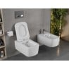 Mexen York Rimless WC csésze slim lassan záródó duroplast ülőkével, fényes fehér - 30114000