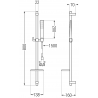 Mexen Lynx DQ72 baterie de dus cu set de duș, Neagră - 74594DQ72-70