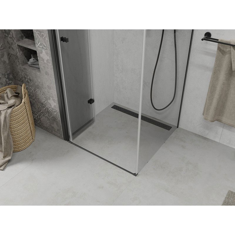 Mexen Lima zuhanykabin összecsukható 120 x 120 cm, átlátszó, fekete - 856-120-120-70-00