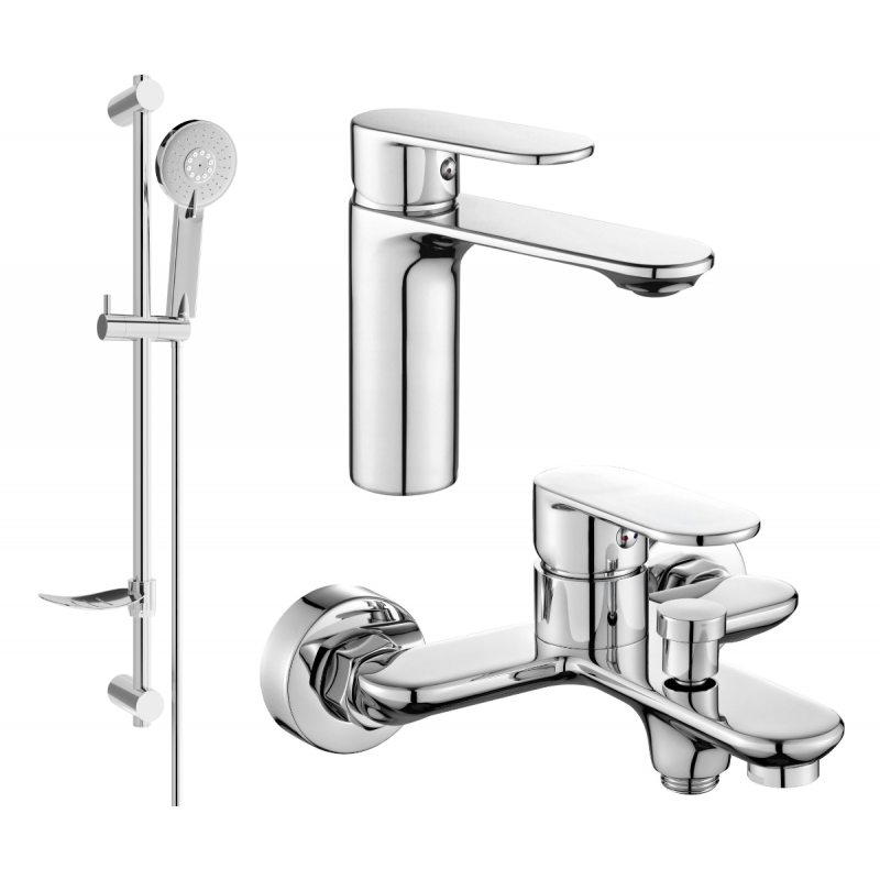 Mexen Milo Set cadă DF40, crom - 71303DF40-00