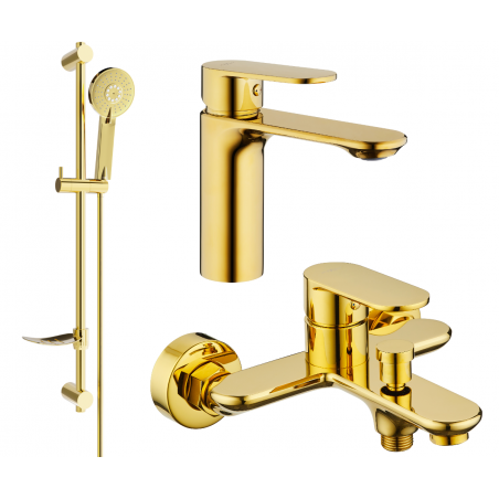 Mexen Milo DF40 set de baie, auriu - 71303DF40-50