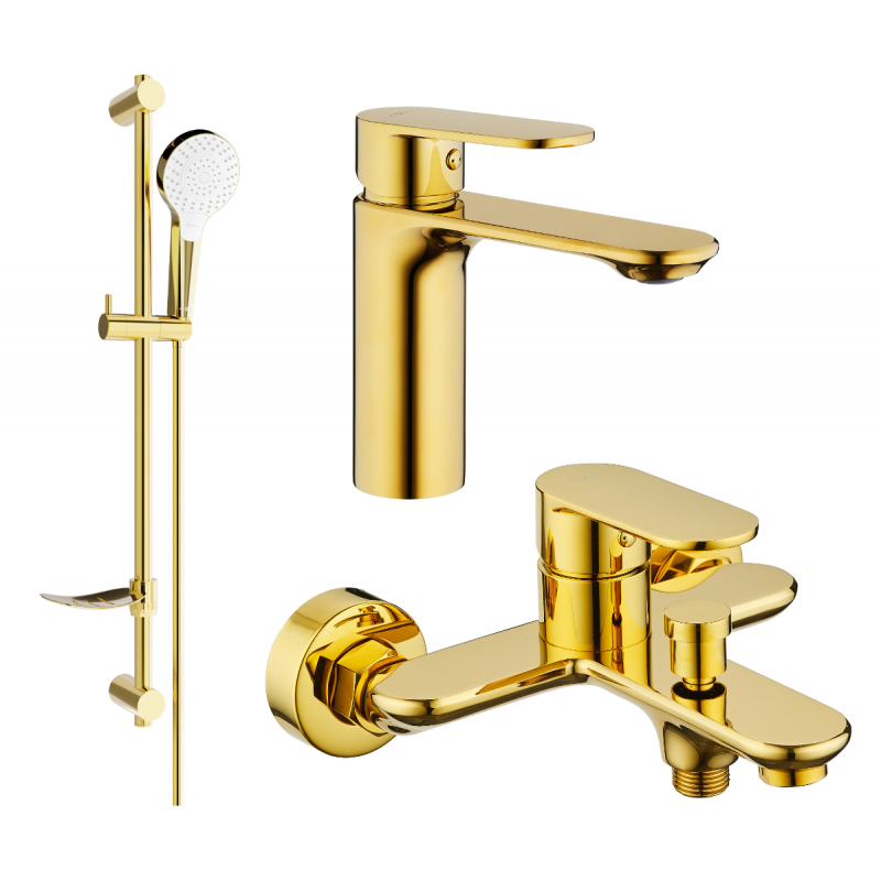 Mexen Milo DF05 set cadă, auriu - 71303DF05-50