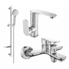 Mexen Milo Set de baie DF40, crom - 713053DF40-00