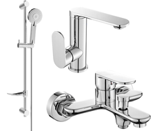 Mexen Milo DF40 set de baie, crom - 713053DF40-00