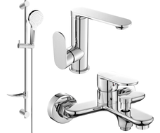 Mexen Milo DF05 fürdőszobai készlet, króm - 713053DF05-00