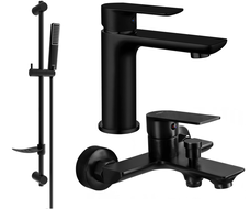 Mexen Alfa Set de baie DF72, negru - 745703DF72-70