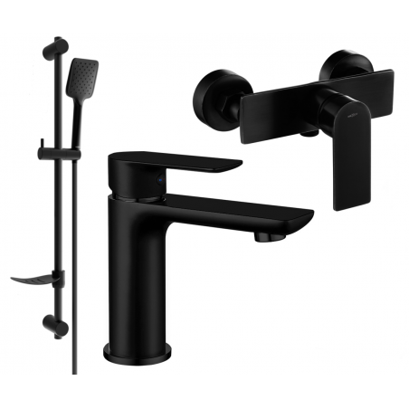 Mexen Alfa DF62 zuhanykészlet, fekete - 745704DF62-70