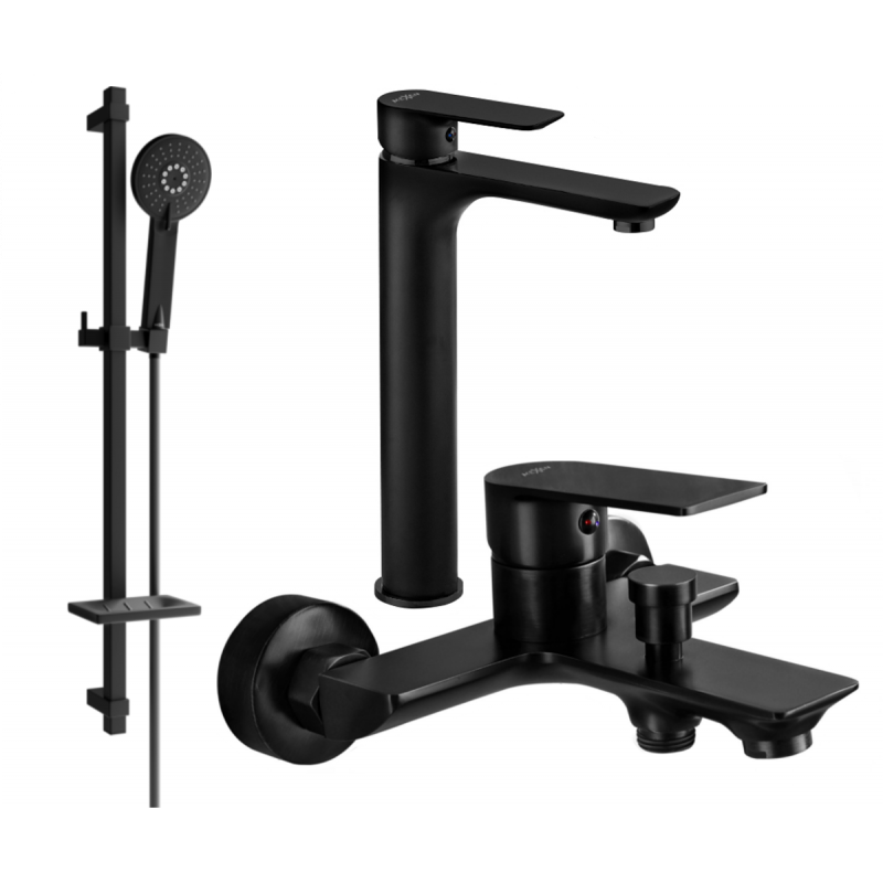 Mexen Alfa DQ40 set cadă, negru - 745713DQ40-70