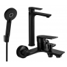 Mexen Alfa R40 set de baie, negru - 745713R40-70