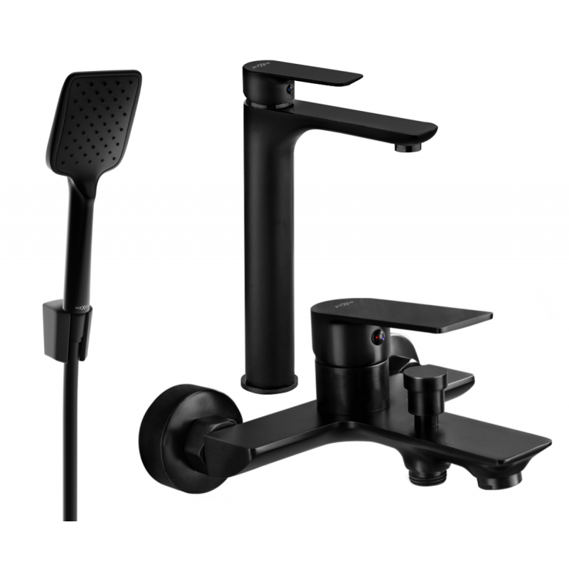 Mexen Alfa R62 set pentru cadă, negru - 745713R62-70