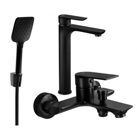 Mexen Alfa R62 set pentru cadă, negru - 745713R62-70