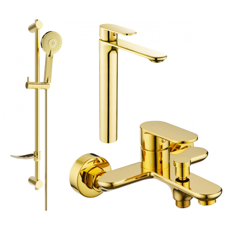 Mexen Milo DF40 set de baie, auriu - 71313DF40-50
