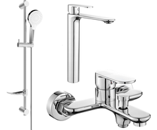 Mexen Milo Set de baie DF05, crom - 71313DF05-00