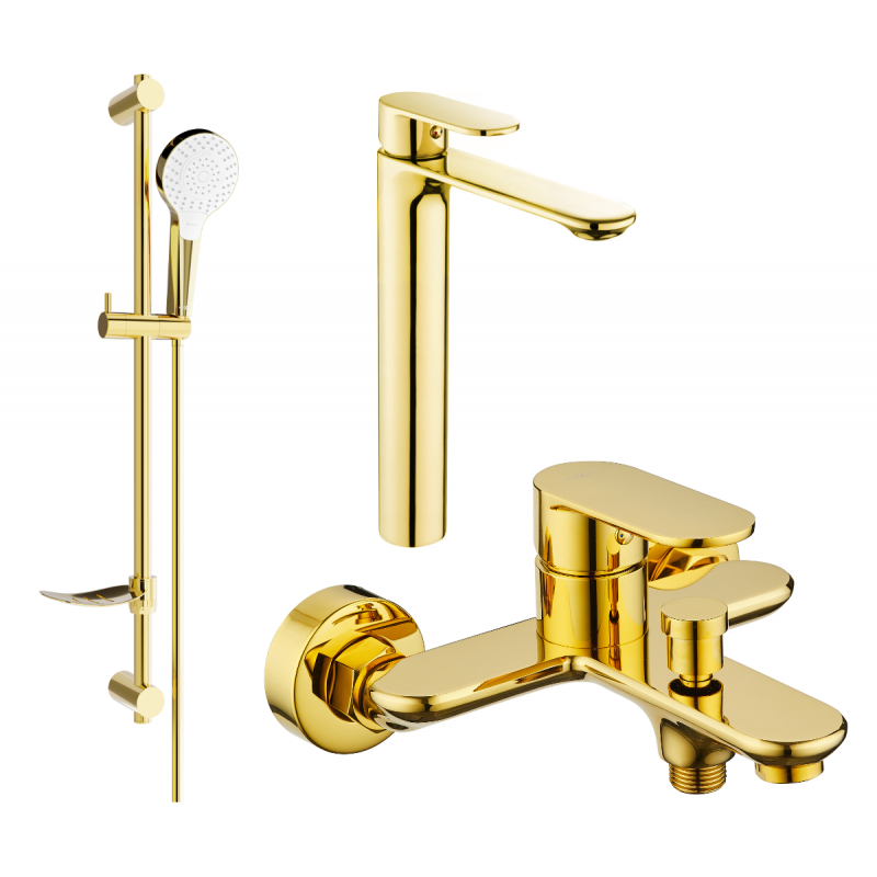 Mexen Milo Set de baie DF05, auriu - 71313DF05-50