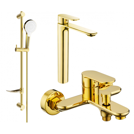 Set de cadă Mexen Milo DF05, auriu - 71313DF05-50