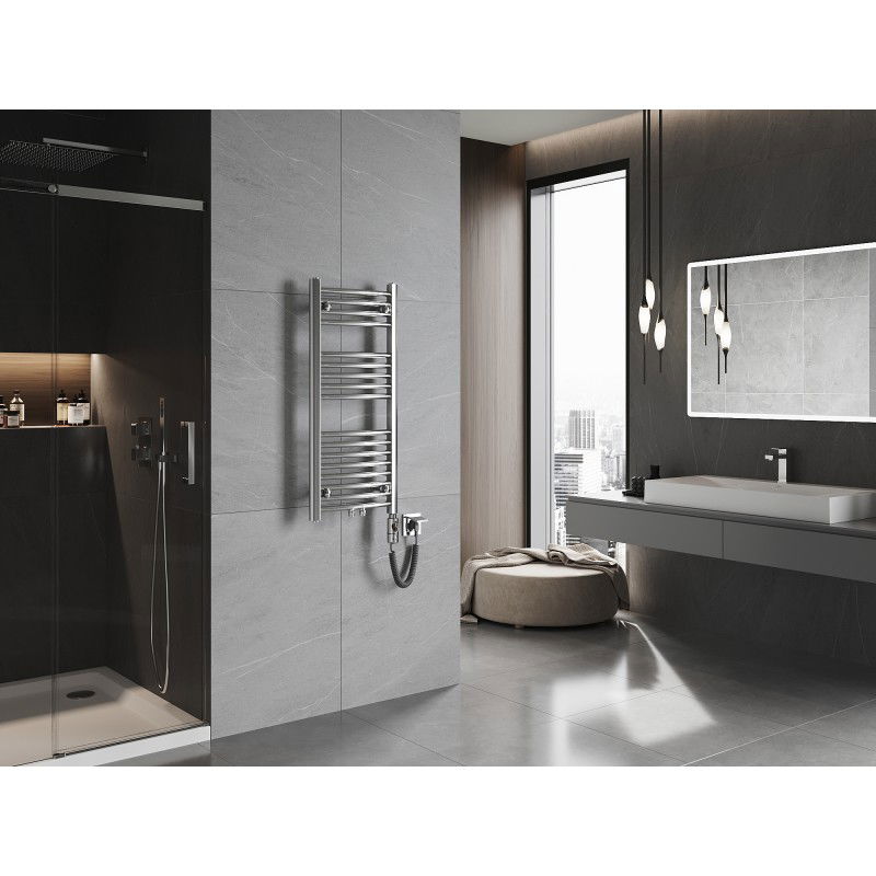 Mexen Ares elektromos radiátor 900 x 400 mm, 300 W, króm - W102-0900-400-2300-01