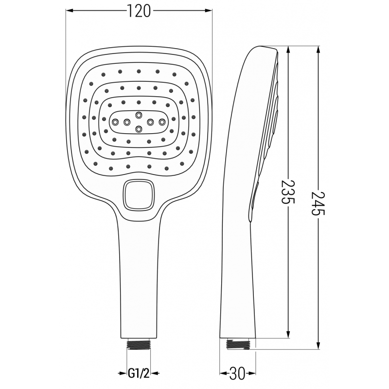 Mexen R-17 duș cu trei funcții, crom - 79517-00