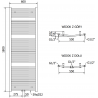 Mexen Ares elektromos radiátor 1800 x 600 mm, 600 W, arany - W102-1800-600-2900-50