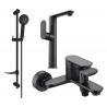 Mexen Milo DF40 set cadă, Neagră - 713153DF40-70
