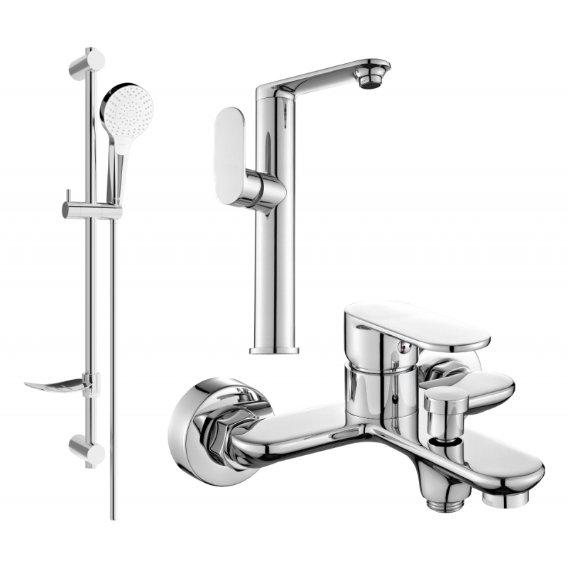 Mexen Milo Set de cadă DF05, crom - 713153DF05-00