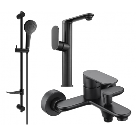 Mexen Milo DF05 set cadă, Neagră - 713153DF05-70