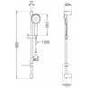 Mexen Milo DF40 set de duș, Crom - 71304DF40-00