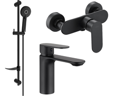 Mexen Milo DF40 zuhanyszett, fekete - 71304DF40-70