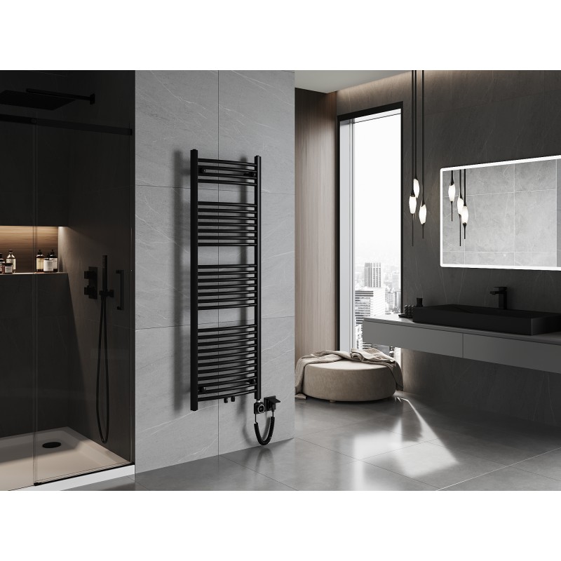 Mexen Ares 1500 x 500 mm-es, 600 W-os fekete elektromos radiátor - W102-1500-500-6600-70