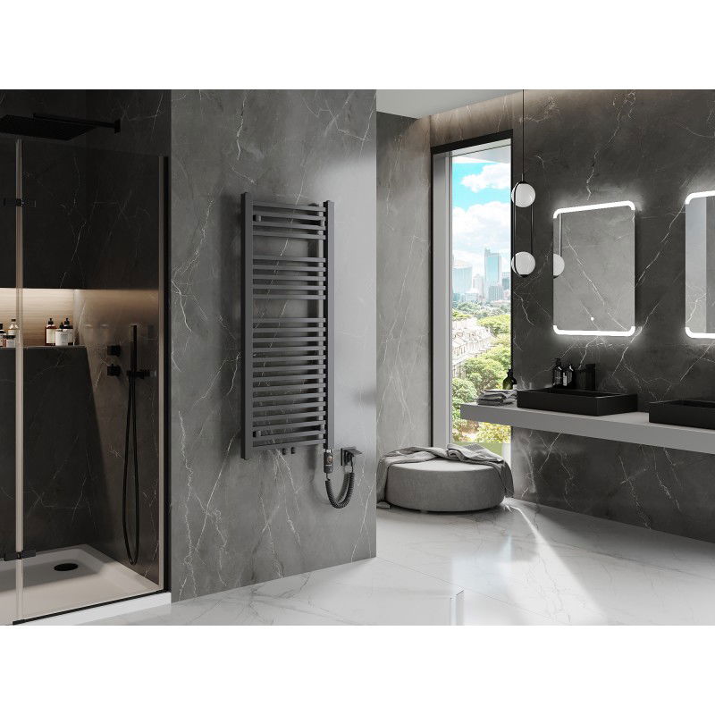 Mexen Pluton elektromos radiátor 1200 x 500 mm, 600 W, antracit - W106-1200-500-2600-66