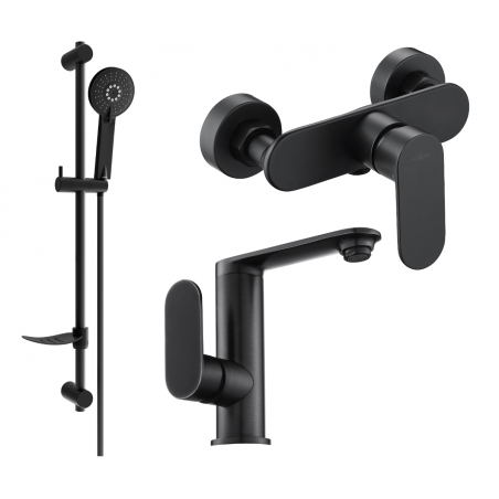 Mexen Milo Set de duș DF40, negru - 713054DF40-70