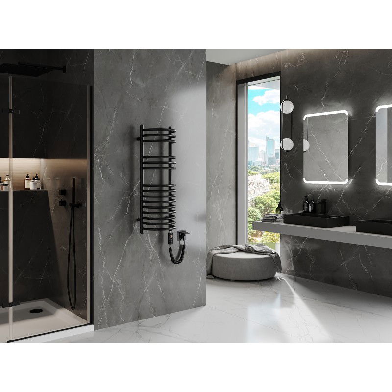 Mexen Eros elektromos radiátor 900 x 318 mm, 300 W, fekete - W112-0900-318-2300-70