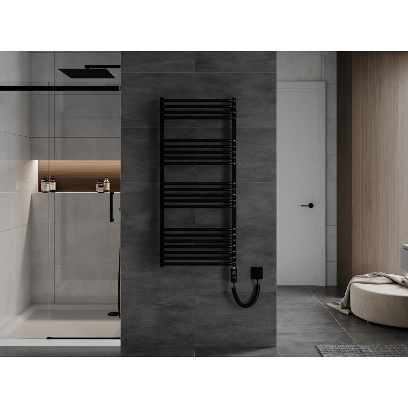 Mexen Apollo elektromos radiátor 1210 x 550 mm, 600 W, fekete - W117-1210-550-2600-70