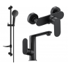 Mexen Milo Set de duș DF05, negru - 713054DF05-70