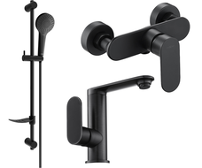 Mexen Milo Set de duș DF05, negru - 713054DF05-70