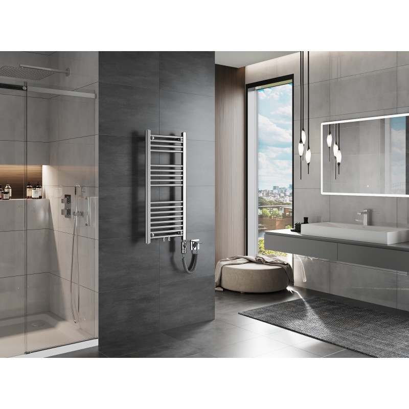 Mexen Mars elektromos radiátor 900 x 400 mm, 300 W, króm - W110-0900-400-2300-01