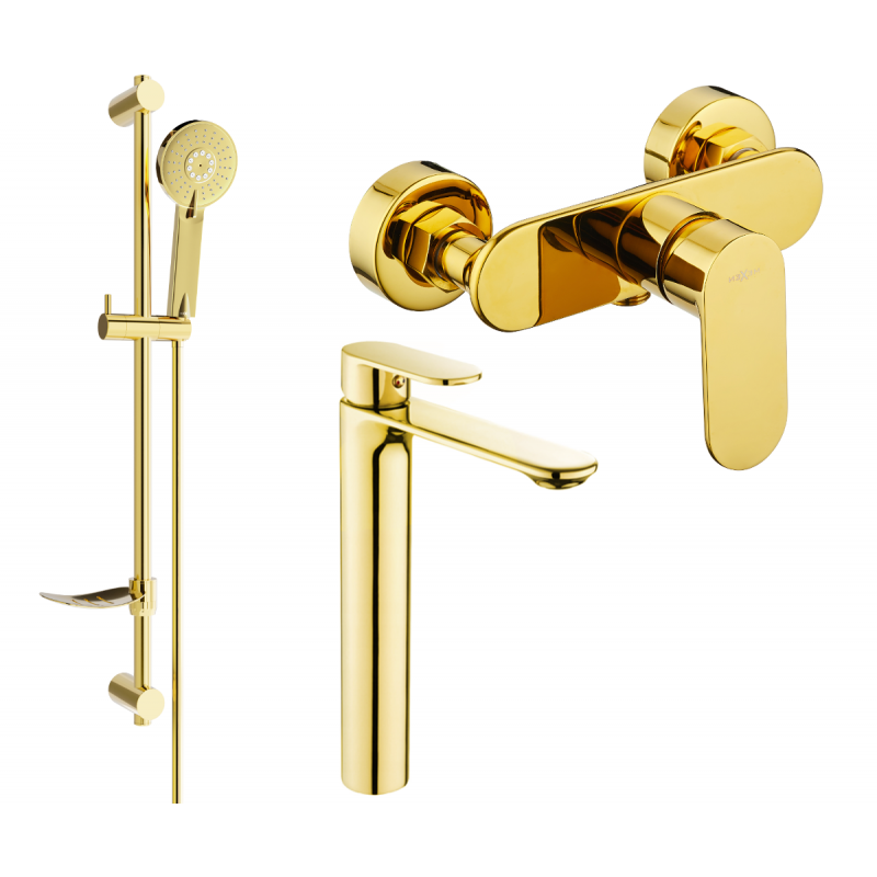 Mexen Milo DF40 set de duș, auriu - 71314DF40-50