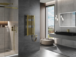 Mexen Mars elektromos fűtőtest 900 x 400 mm, 300 W, arany - W110-0900-400-2300-50