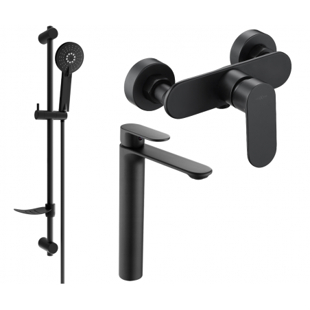 Mexen Milo Set de duș DF40, negru - 71314DF40-70