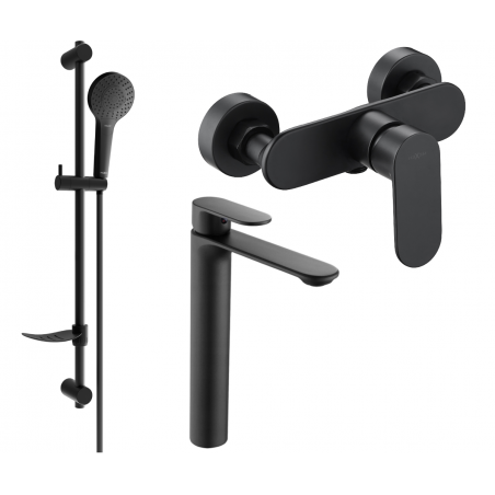 Mexen Milo DF05 set de duș, negru - 71314DF05-70